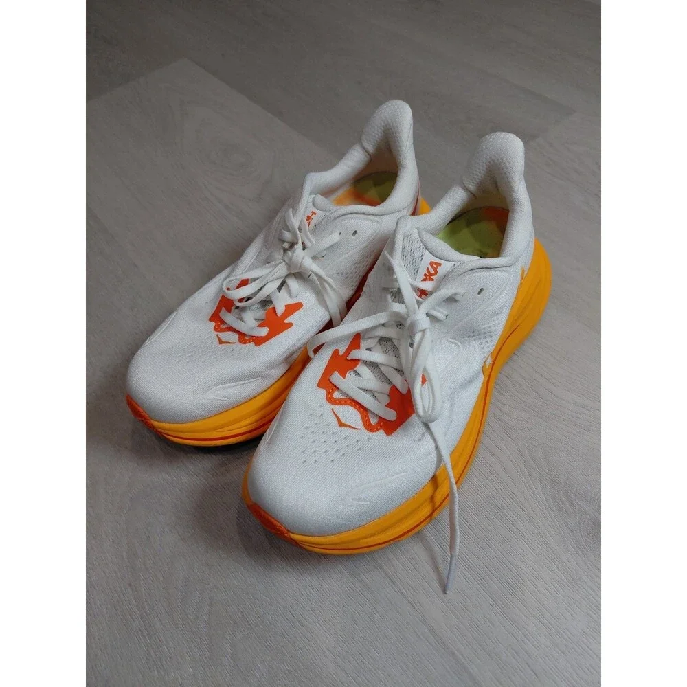 Size 8B- Hoka One One Clifton 10 Frost Orange Zest Women's Sneakers
